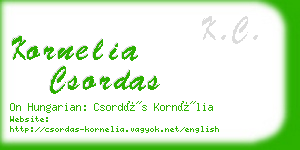 kornelia csordas business card